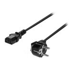 Schuko - IEC C13 Cable 1.5m Black