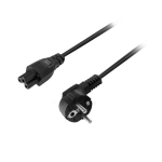 Schuko - IEC C5 Cable 1.5m Black