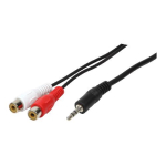 Cable Audio 3.5mm/M - 2 x RCA/F 1.5m Log